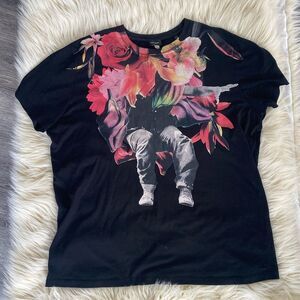 Diesel Men's Graphic Print Black T-Shirt sz XXL Street Casual